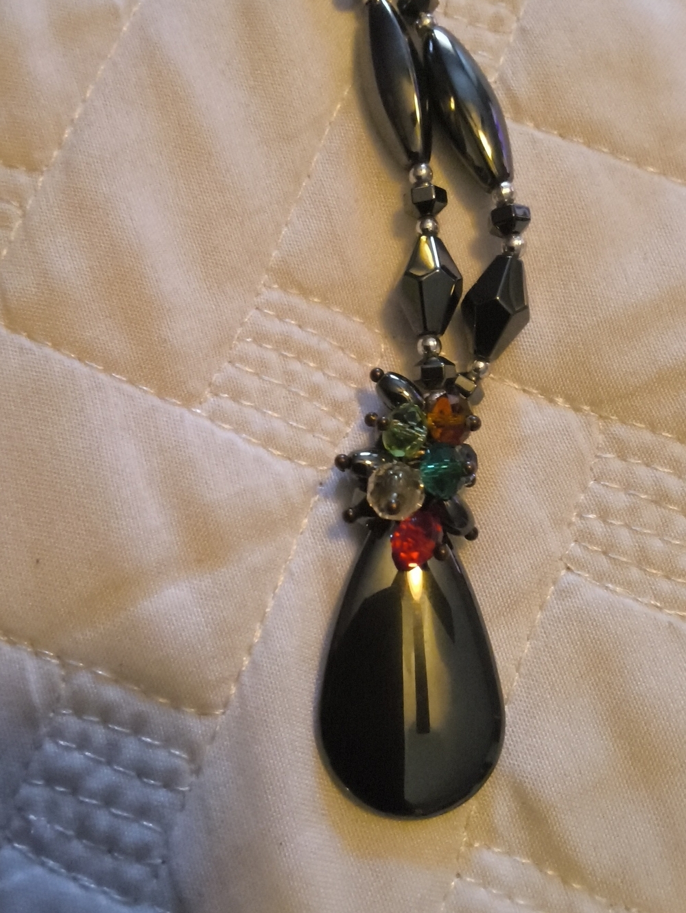Beautiful Beaded Hematite Necklace - Picture 4 of 4